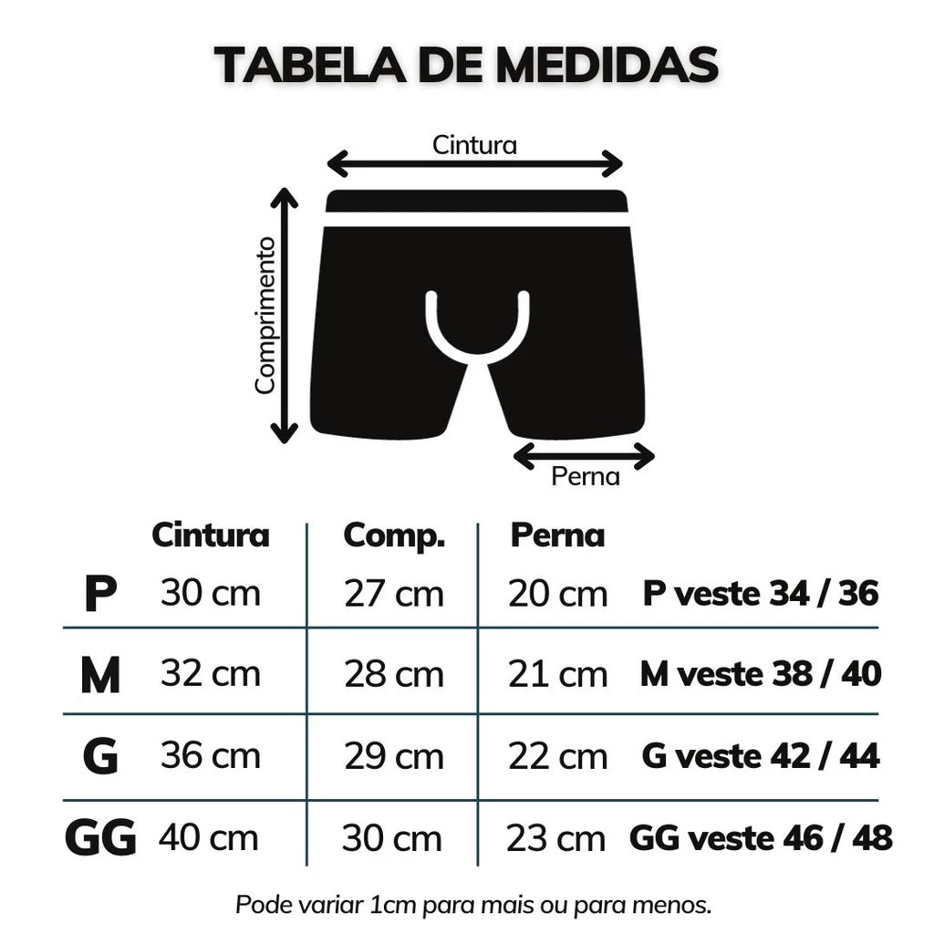Kit com 5 Cuecas de Algodão Masculinas Conforto e Qualidade Premium