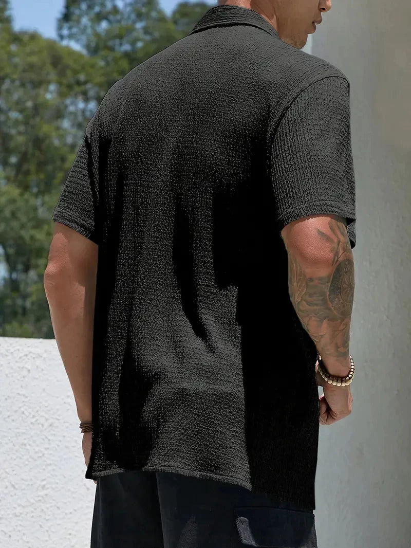 Camisa Masculina Texturizada Old Money