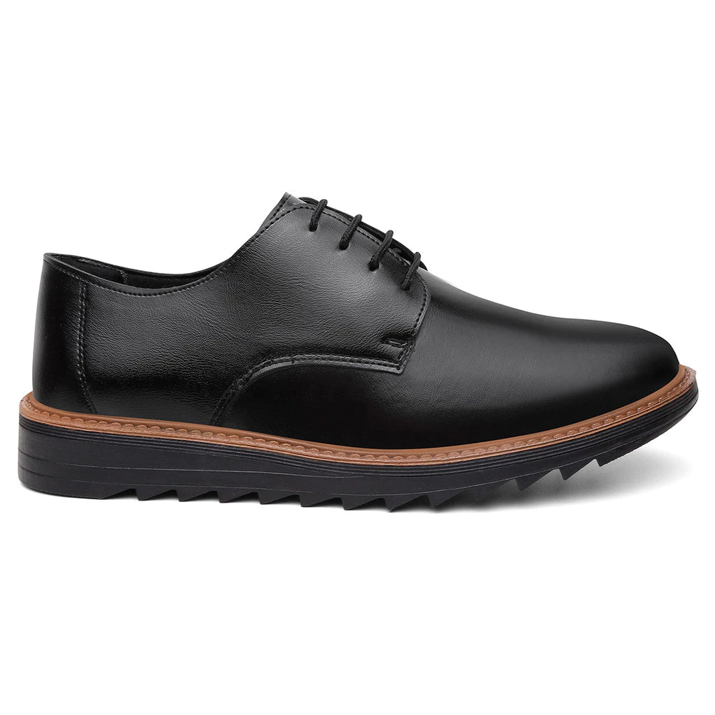 Sapato Social Masculino Derby Esporte Fino com Sola Alta – Elegância e Conforto