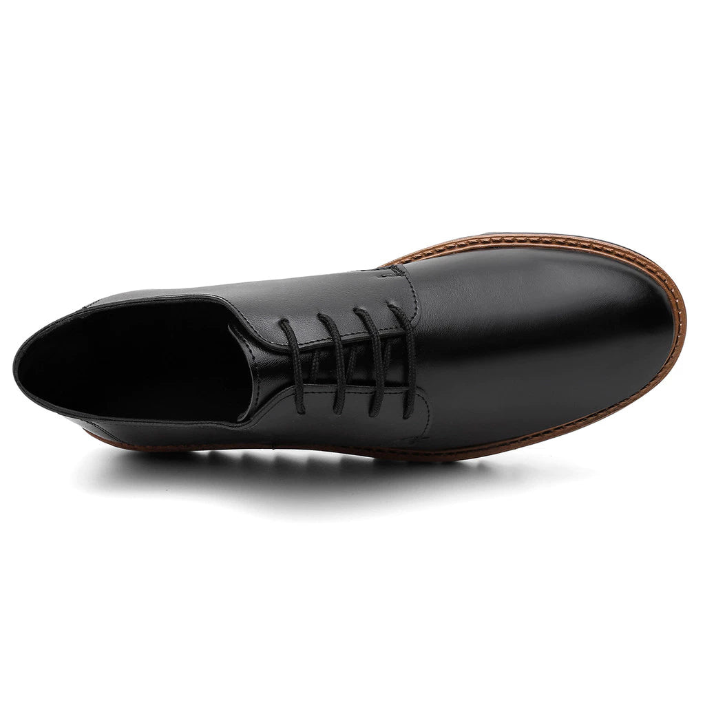 Sapato Social Masculino Derby Esporte Fino com Sola Alta – Elegância e Conforto