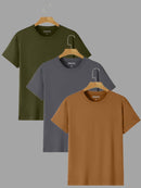 Kit 3 Camiseta Básica Masculina Lisa em Algodão ORIGNS