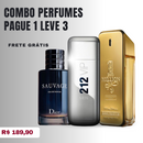 Combo 3 Perfumes Masculinos – 1 Million + 212 Vip + Sauvage (100ml)