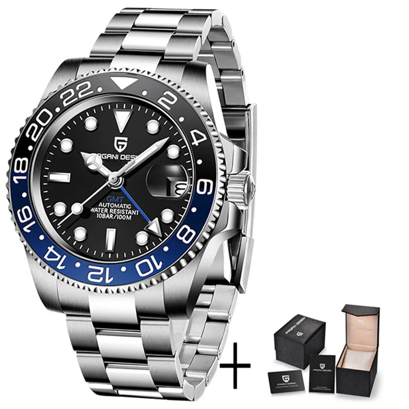 Relógio PAGANI DESIGN PD-1662 GMT Automático Masculino | Luxo Acessível