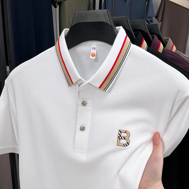 Camisa Polo Masculina Importada – 100% Algodão Puro, Bordado de Luxo e Conforto Incomparável