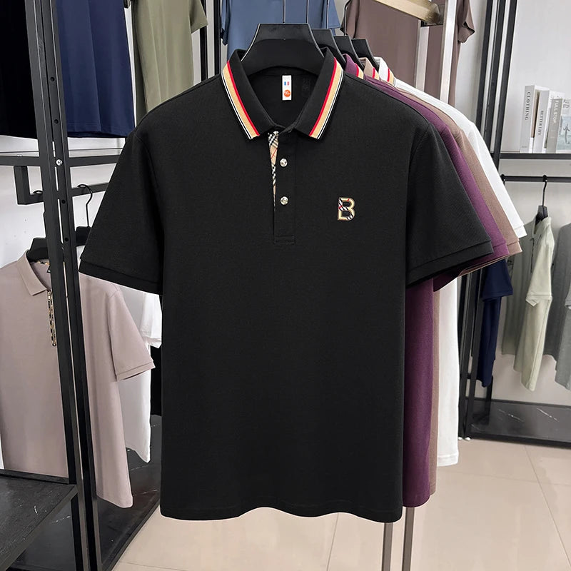 Camisa Polo Masculina Importada – 100% Algodão Puro, Bordado de Luxo e Conforto Incomparável