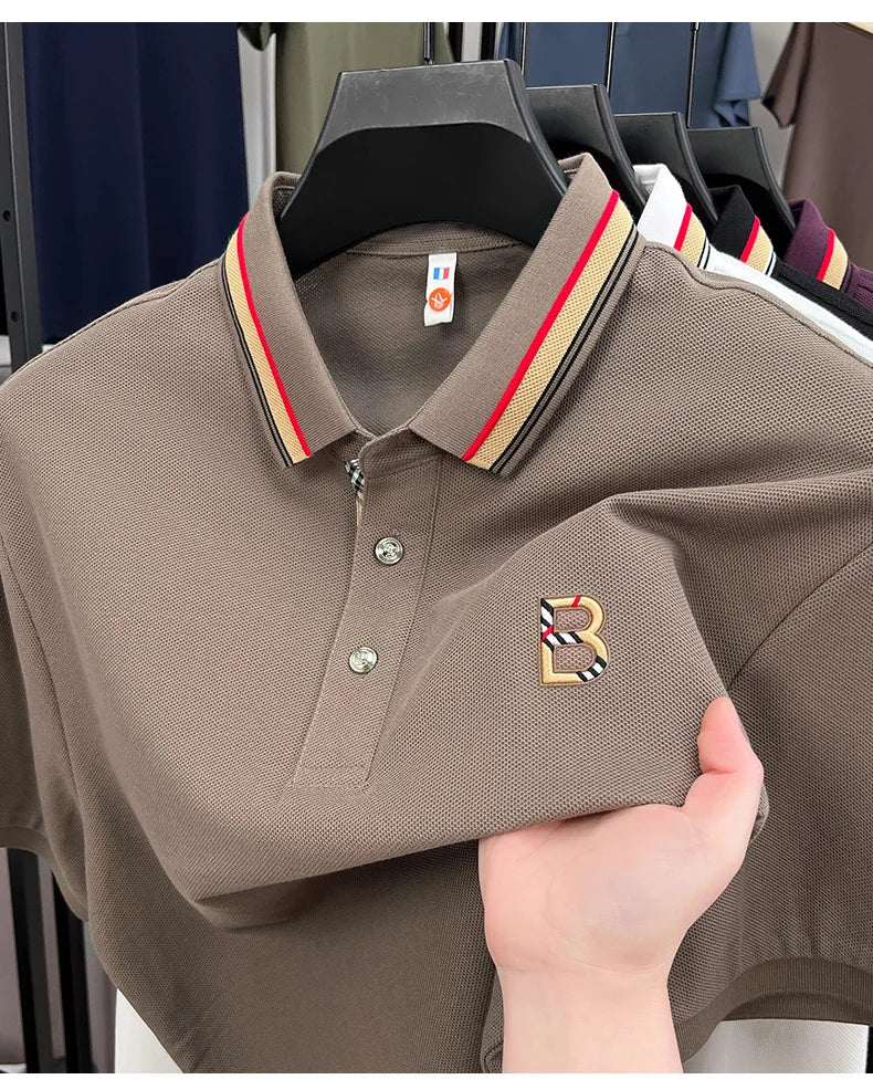 Camisa Polo Masculina Importada – 100% Algodão Puro, Bordado de Luxo e Conforto Incomparável
