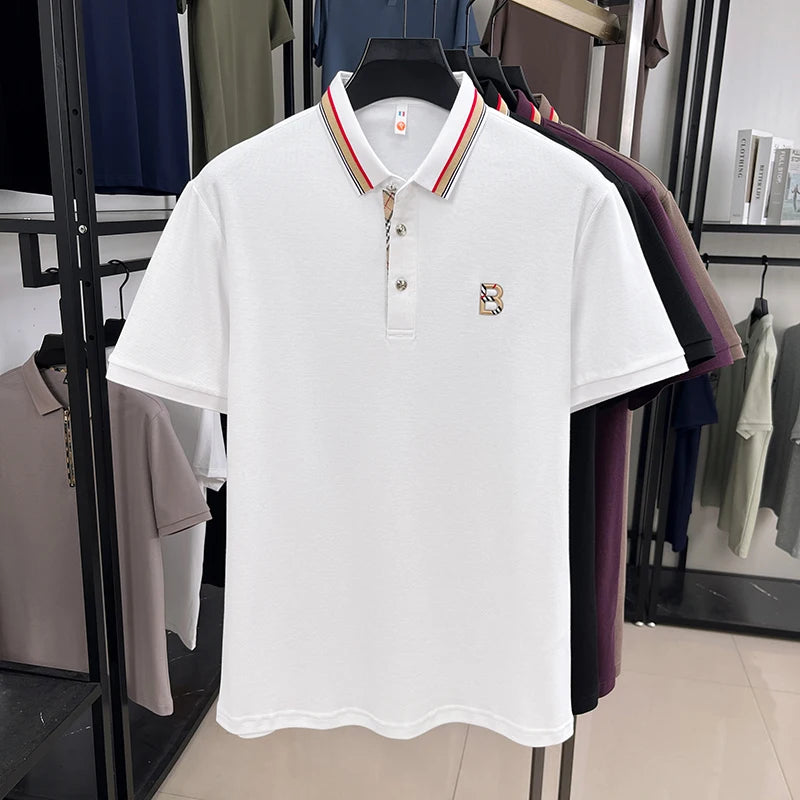 Camisa Polo Masculina Importada – 100% Algodão Puro, Bordado de Luxo e Conforto Incomparável