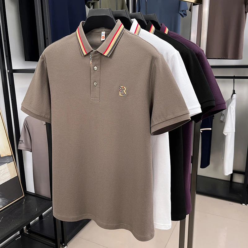 Camisa Polo Masculina Importada – 100% Algodão Puro, Bordado de Luxo e Conforto Incomparável