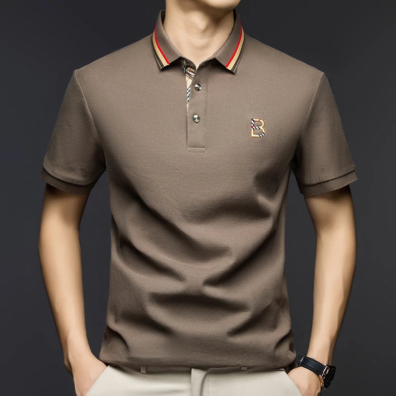 Camisa Polo Masculina Importada – 100% Algodão Puro, Bordado de Luxo e Conforto Incomparável