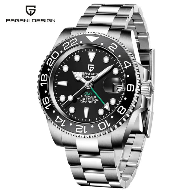 Relógio PAGANI DESIGN PD-1662 GMT Automático Masculino | Luxo Acessível