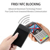 Porta-Cartões Minimalista com Bloqueio RFID — Proteção Anti-Clonagem