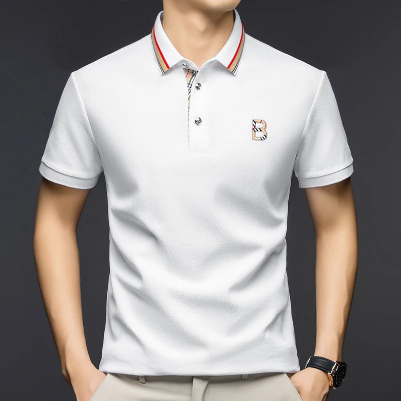 Camisa Polo Masculina Importada – 100% Algodão Puro, Bordado de Luxo e Conforto Incomparável