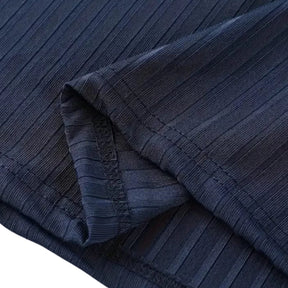 Camiseta Polo Masculina Manga Curta com Zíper – Estilo e Conforto em Malha Canelada