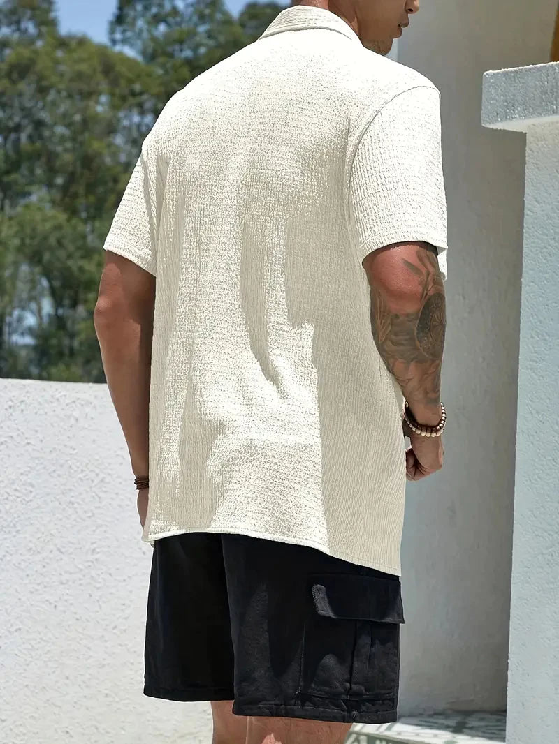 Camisa Masculina Texturizada Old Money