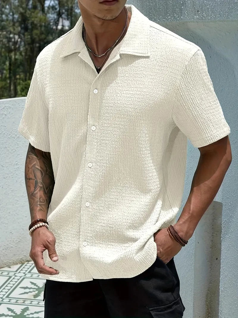 Camisa Masculina Texturizada Old Money