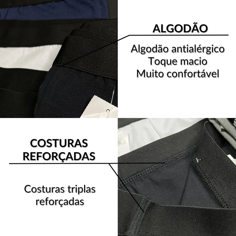 Kit com 5 Cuecas de Algodão Masculinas  Conforto e Qualidade Premium