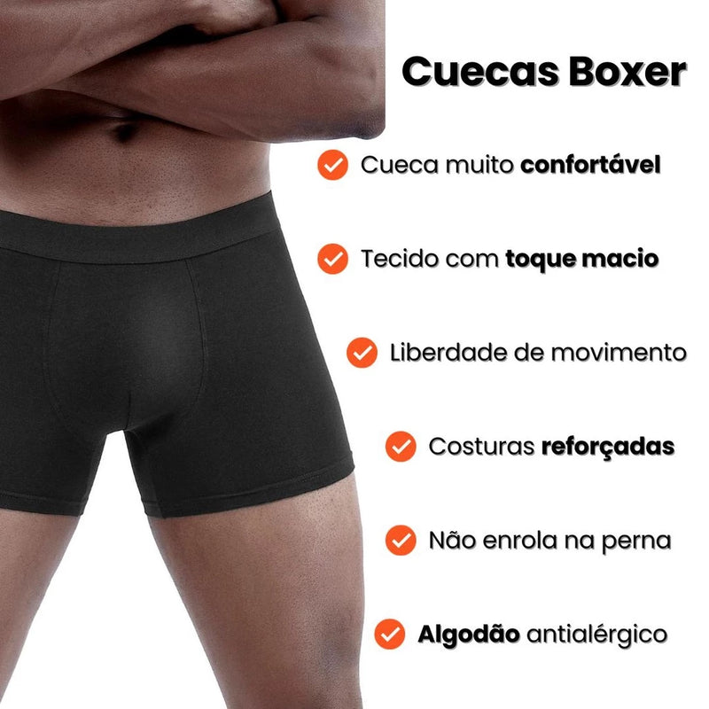 Kit com 5 Cuecas de Algodão Masculinas  Conforto e Qualidade Premium