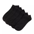 Kit Pares de Meias Soquete Unissex Cano Curto, 5 pares de meias pretas, confortáveis e duráveis.