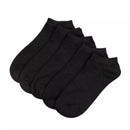 Kit Pares de Meias Soquete Unissex Cano Curto, 5 pares de meias pretas, confortáveis e duráveis.