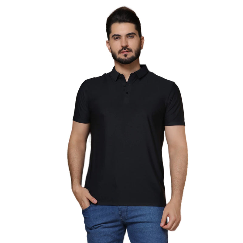 Polo Masculina de Alta Qualidade: Seda Gelada Importada