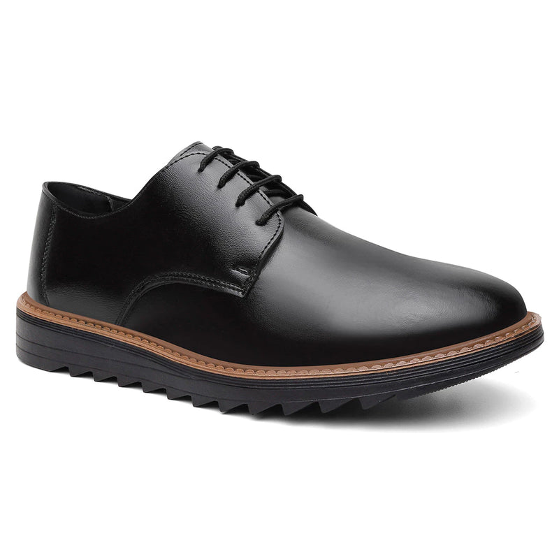 Sapato Social Masculino Derby Esporte Fino com Sola Alta – Elegância e Conforto