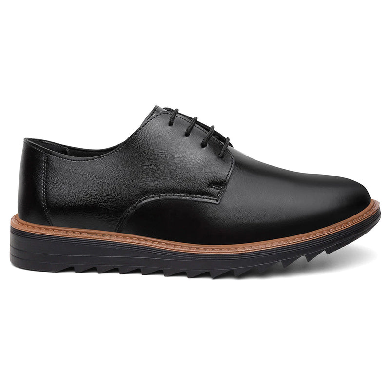 Sapato Social Masculino Derby Esporte Fino com Sola Alta – Elegância e Conforto