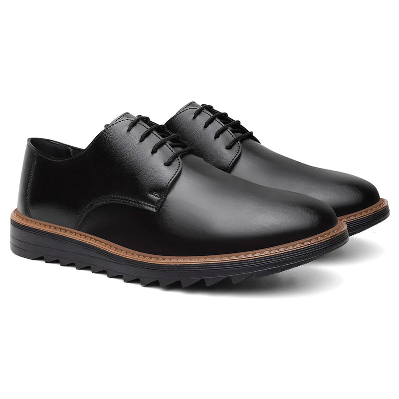 Sapato Social Masculino Derby Esporte Fino com Sola Alta – Elegância e Conforto