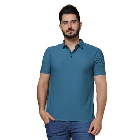 Polo Masculina de Alta Qualidade: Seda Gelada Importada